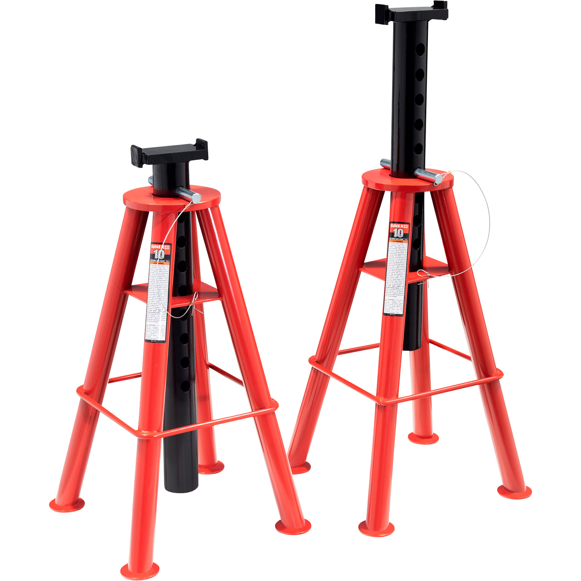 Sunex High-Height Pin-Type 10-Ton Jack Stands, Pair, Model# 1410